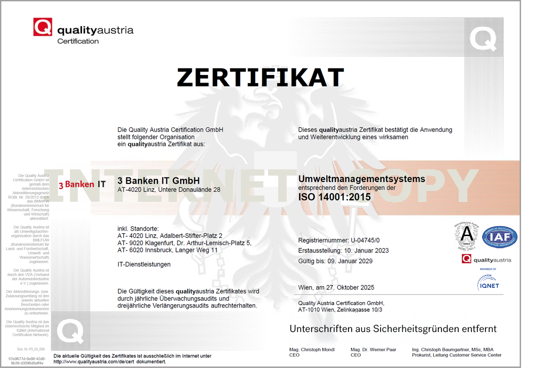 Umweltmanagementsystem ISO 14001:2015